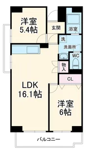 リバーサイドMAKIBA【1階】の間取り