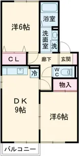 リヴィエールA【1階】の間取り