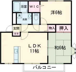 フォレスト・ガーデンB館【1階】の間取り