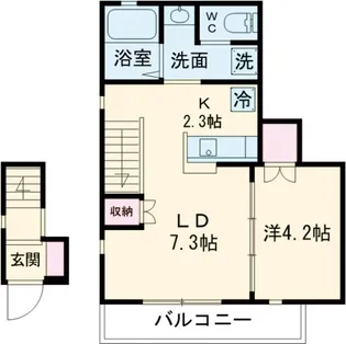 ルミナス桜台【2F号室】の間取り