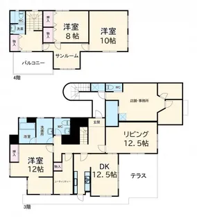 金光ビル【3-4F号室】の間取り
