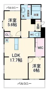 グレイスヒルカジノ【2階】の間取り
