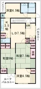 渡辺マンション【401号室】の間取り