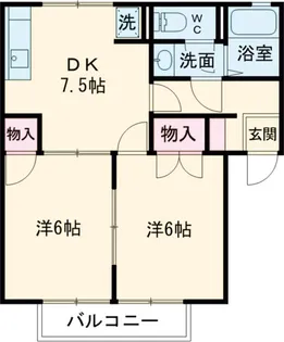 コーポ免の内A棟【1階】の間取り