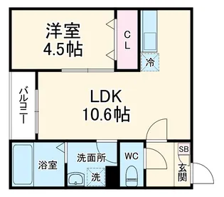 (仮称)ジーメゾン東宮原【1階】の間取り