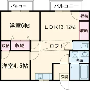笹本ハイツB【2階】の間取り