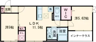 ソル プエンテ六町【1階】の間取り