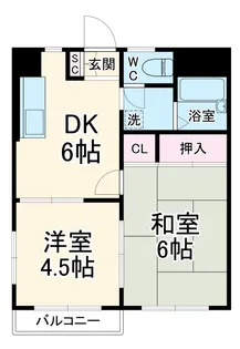リンナイハイツ【2階】の間取り