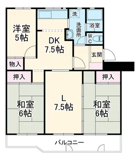 有楽箕面ハイツ4号棟【3階】の間取り