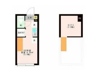 OTAS 代田橋【1階】の間取り