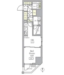 アジールコート王子【8階】の間取り