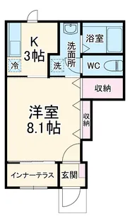 コンフォートマルエⅡ【101号室】の間取り