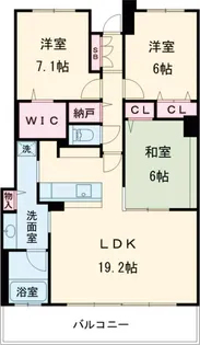 セレストタワー高崎【10階】の間取り