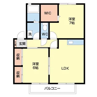 Le Couple A【202号室】の間取り
