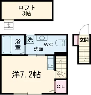 フィユフラッツ経堂【202号室】の間取り