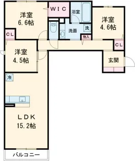 DーCOMODO小金井貫井北町【3階】の間取り