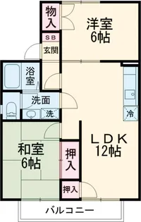 フォレストB館【2階】の間取り