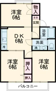 ベルメゾンB棟【2階】の間取り