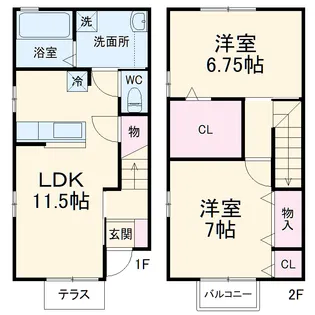 メゾハイネス【101号室】の間取り