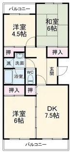第2舘山寺コーポ【210号室】の間取り