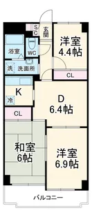 エルシー弐番館【1階】の間取り