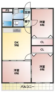 サンモール山下【1階】の間取り