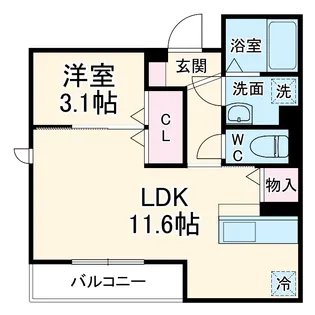 DーHILLS佐藤II【1階】の間取り
