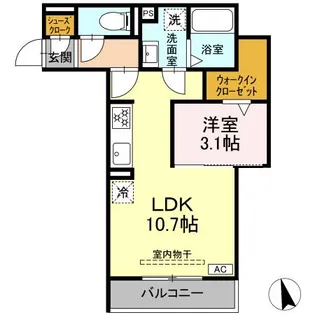 DーHILLS佐藤II【1階】の間取り
