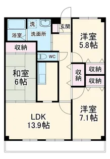 コンフォートシティ【2階】の間取り