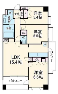 プランヴェール南浦和【9階】の間取り