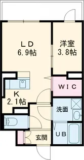 サザンクレスト高師浜【2階】の間取り