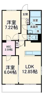 スウィートベル【3階】の間取り