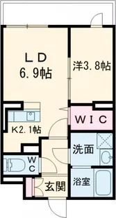 (仮称)南海高師浜賃貸マンション【2階】の間取り
