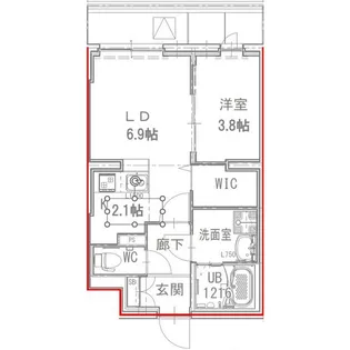 (仮称)南海高師浜賃貸マンション【4階】の間取り