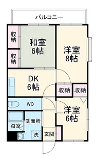 ガーデンコート壱番館【3階】の間取り
