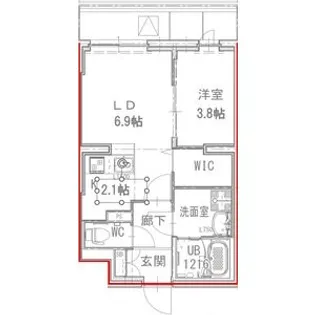 サザンクレスト高師浜【3階】の間取り