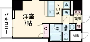 ZOOM東新宿【13階】の間取り