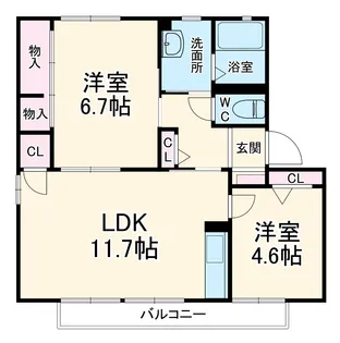 モントレーM【2階】の間取り