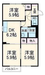 サンハイム【A101号室】の間取り