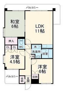 戸塚ウエスト・ウッド【2階】の間取り