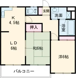 ウェイビィ森田Ⅰ【201号室】の間取り