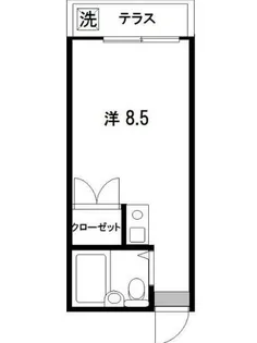 カサベルデ中村【1階】の間取り