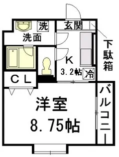 プレジール【02010号室】の間取り