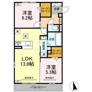 シリウス【106号室】の間取り