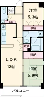 アミ浜田山【1階】の間取り