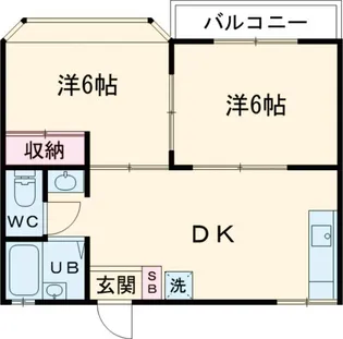 ポートハウスB【204号室】の間取り