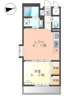 モリオンパレス【5階】の間取り