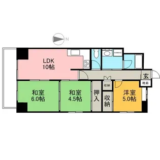 グランコート21【503号室】の間取り