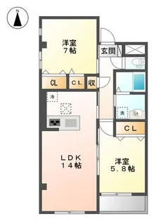 ブランメゾン【03030号室】の間取り