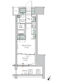 ONE ROOF RESIDENCE TAMACHI【8階】の間取り